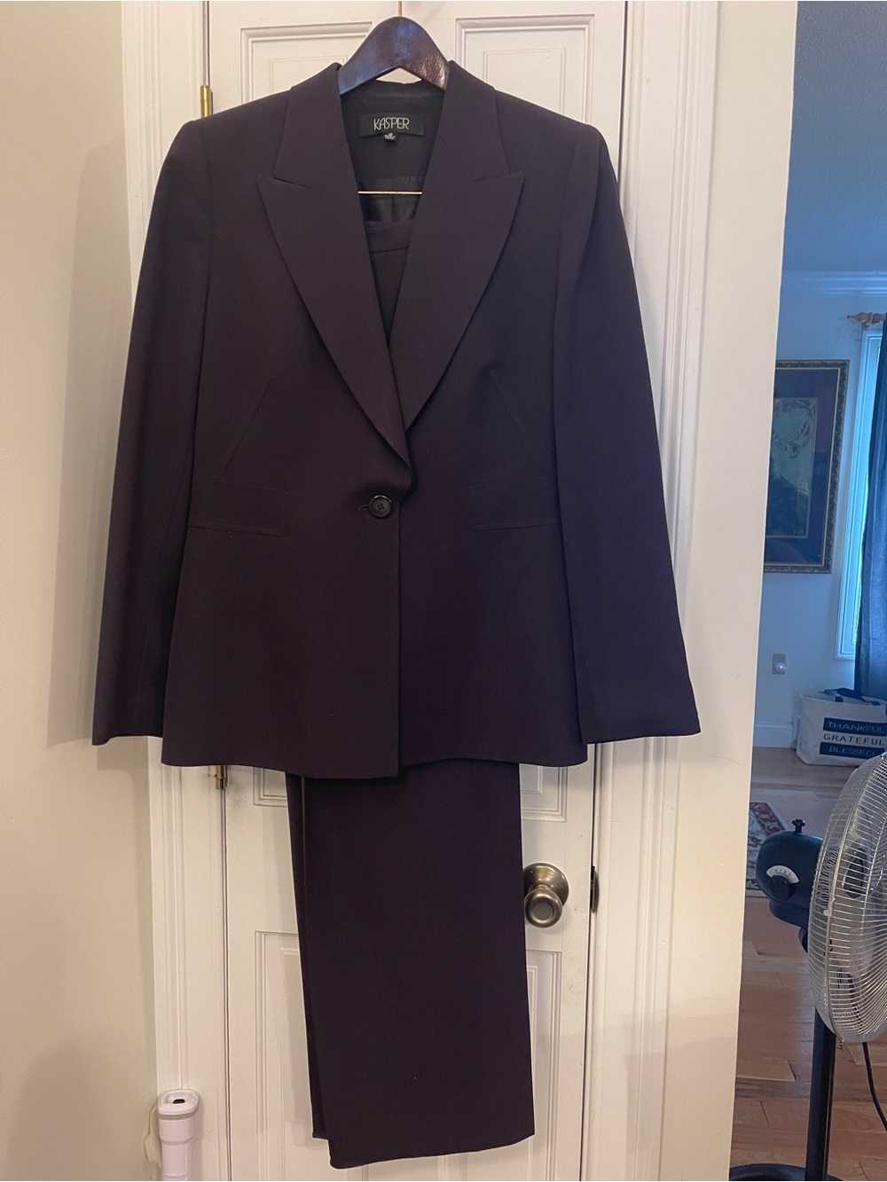 Kasper Dark Plum Women's Pant Suit Size 10